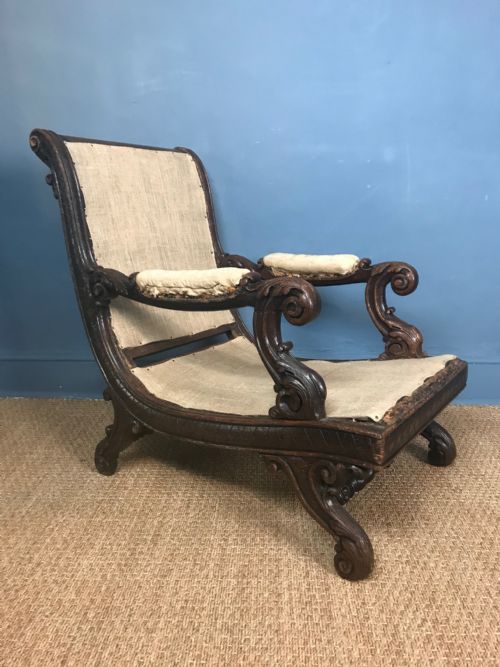 A Mid 19th C Oak Library Chair Circa 1840