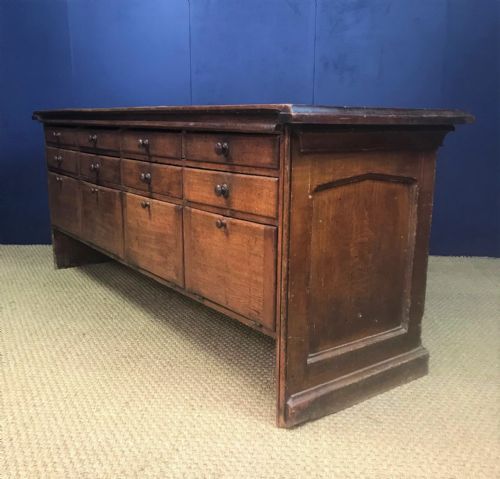 A Fabulous Victorian Oak Simulated Oak and Mahogany Freestanding Shop or Haberdashers Counter Circa 1870