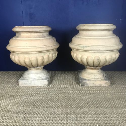 A Large Pair of Scottish Gartcraig Terracotta Urns . Glasgow Circa 1850