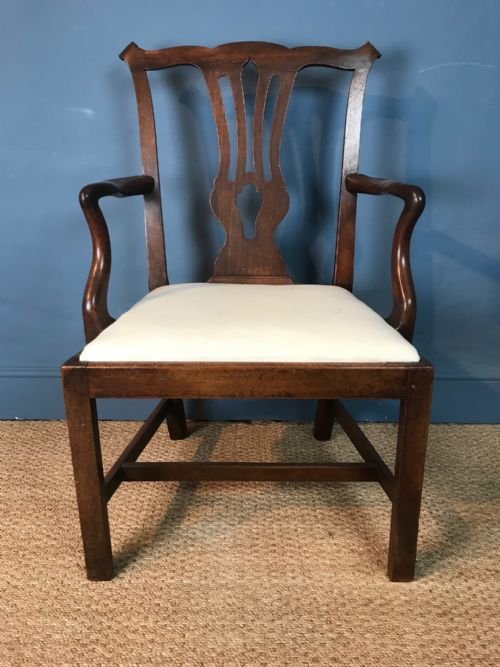 A Chippendale Period Mahogany Armchair or Desk Chair Circa 1770