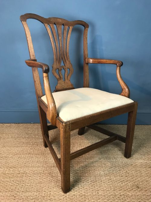 A Large Early George 111 Walnut Armchair Circa 1770
