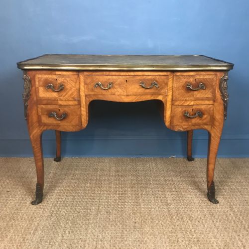 A Late 19th C English Kingwood Writing Desk in the Louis XV French Taste