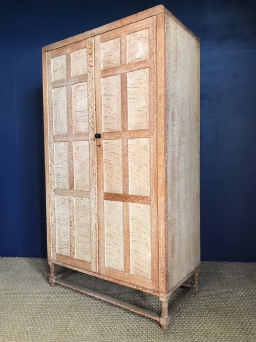 A Heals Bespoke Limed Oak Compactum Wardrobe Circa 1930