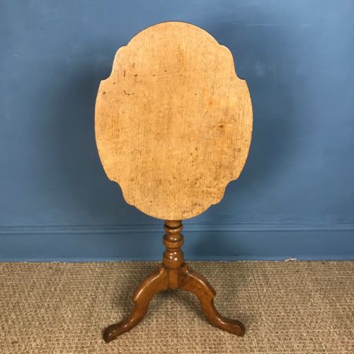An Unusual Mid 19th C Oak Tripod Table Circa 1840