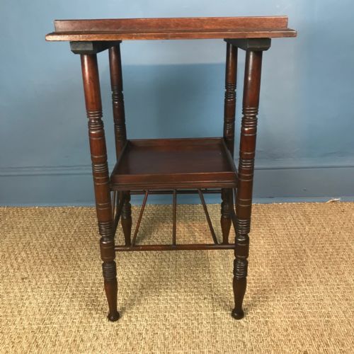 An Aesthetic Movement Walnut 2 Tier Godwin Table Circa 1880