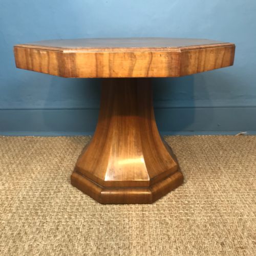 An Art Deco Walnut Octagonal Low Table Circa 1930