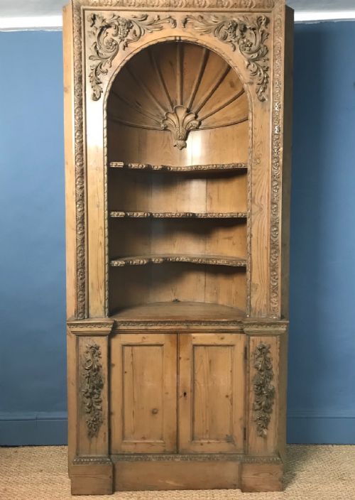 A George 11 Carved Pine Alcove Cabinet Circa 1755