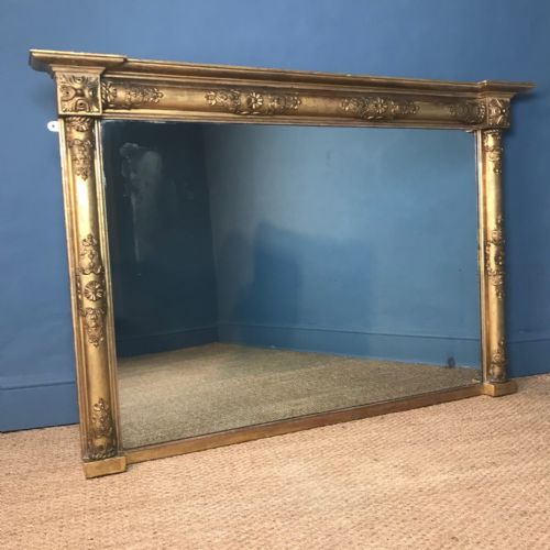 A Large George IV Gilt Overmantel Mirror Circa 1830
