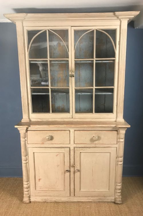 A Late Regency Cornish Glazed Kitchen Dresser in Architectural Style Circa 1840