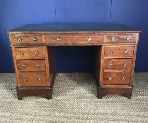 A Late Victorian Mahogany Pedestal Desk Circa 1890