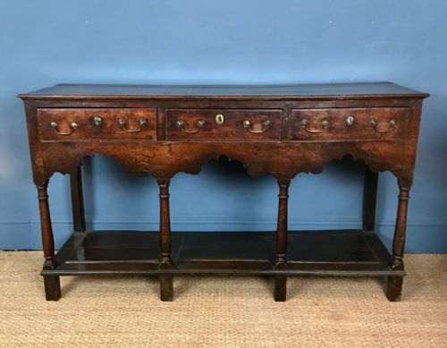 A Small Montgomeryshire Oak Pot Board Dresser Circa 1780