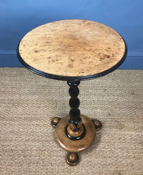 A William IV Birch and Ebonised Lamp Table Circa 1830 .