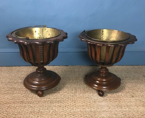 A Matched Pair of Dutch Mahogany Jardinieres Circa 1830