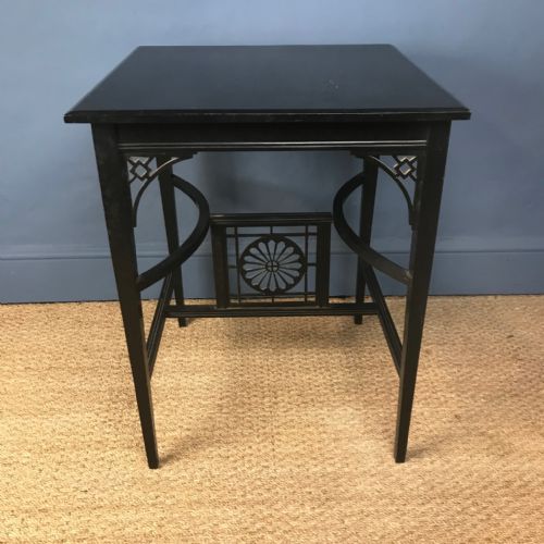 An Aesthetic Movement Ebonised Square Table Circa 1880