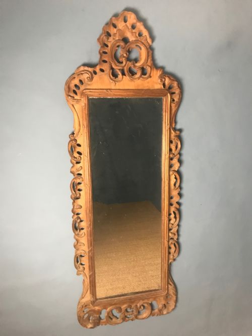 A Late 19th Century French Carved Beech Wall Mirror in Rococo Style Circa 1880