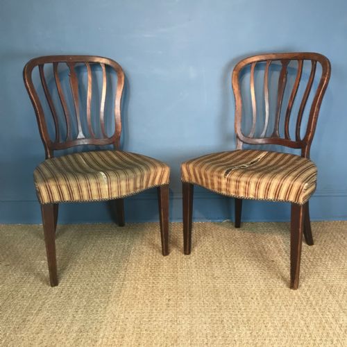 A Pair of George 111 Mahogany Side Chairs Circa 1780