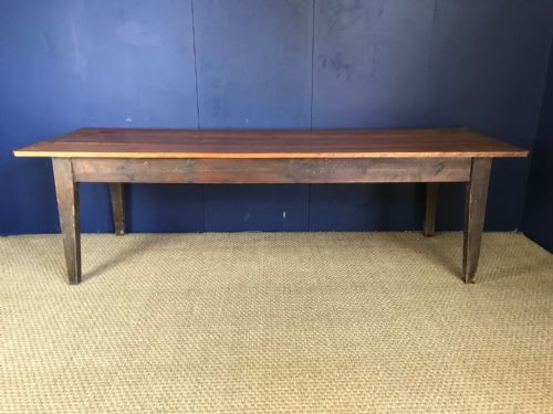 A Large 9 Foot Victorian Pine Farm Table C 1890 to Seat 10-12 People