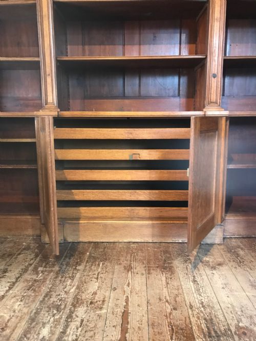fig 2. A mid 19th c oak Architectural Library Bookcase circa 1848 belonging to the Provost of Eton College