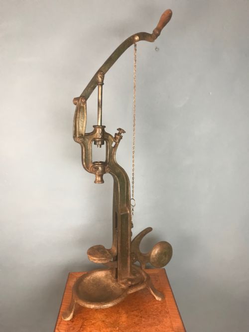 A Large Late 19th C French Cast Iron Wine Corker