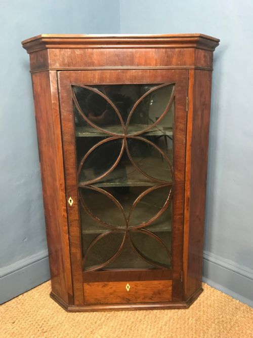 A George 111 Yew Wood Corner Cabinet Circa 1780