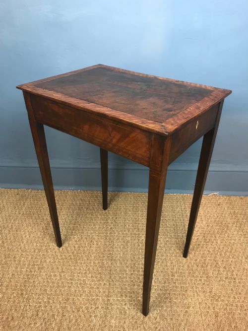 A George 111 Mahogany and Satinwood Banded Lamp Table Circa 1780