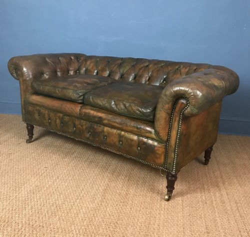 A Small Victorian Leather Chesterfield Circa 1900