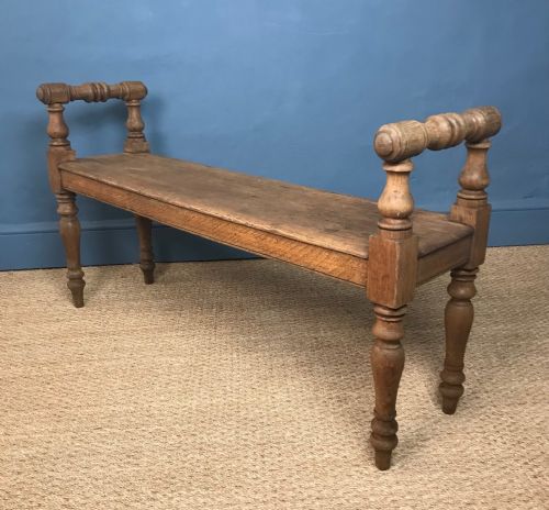 An Early Victorian Oak Hall Bench Circa 1860
