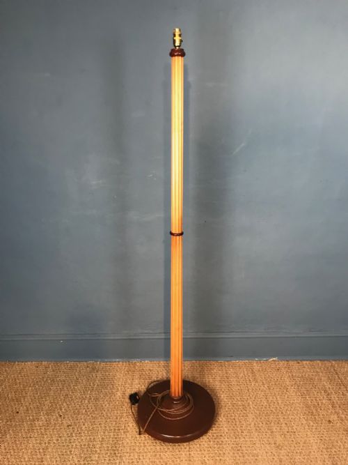 An Art Deco English Maple Standard Lamp Circa 1930