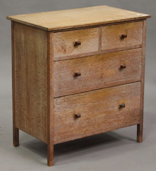 A Small Heals Limed Oak Chest of Drawers Circa 1925