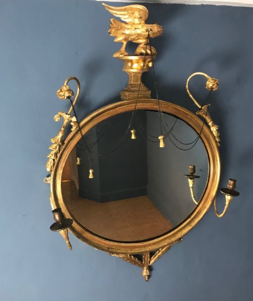 A Regency Gilt Oval Mirror Circa 1820