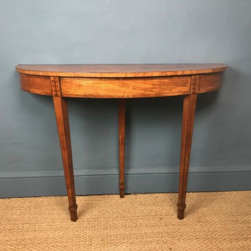 A George 111 Satinwood and Inlaid Elliptical Pier Table Circa 1790