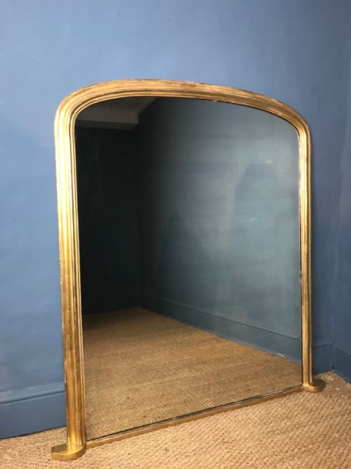 A Large Victorian Gilt Overmantel Mirror Circa 1870