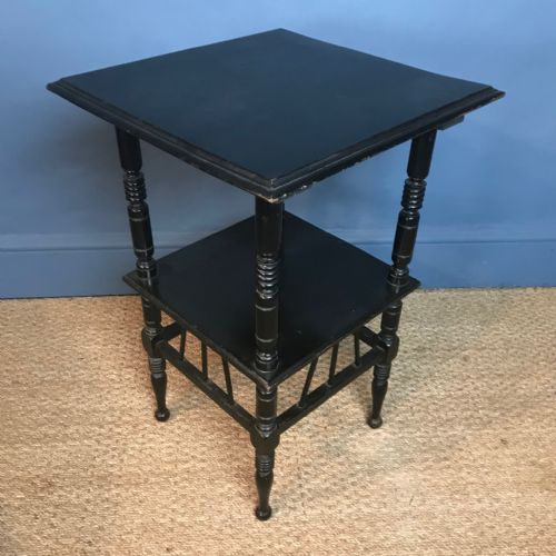 An Aesthetic Movement Ebonised 2 Tier Table Circa 1880 to a Design by E W Godwin