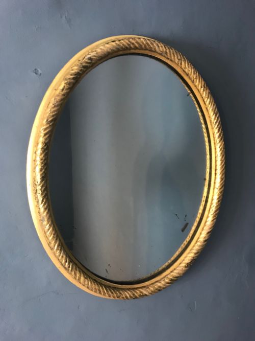 A Small Regency Water Gilded Oval Mirror C 1810