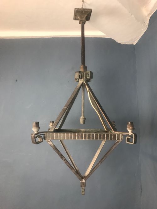 An Art Deco Bronze Hanging Lantern Circa 1925 in the Style of Sir Herbert Baker
