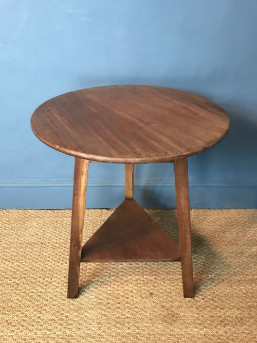 An Arts and Crafts Sapele Cricket Table Circa 1910