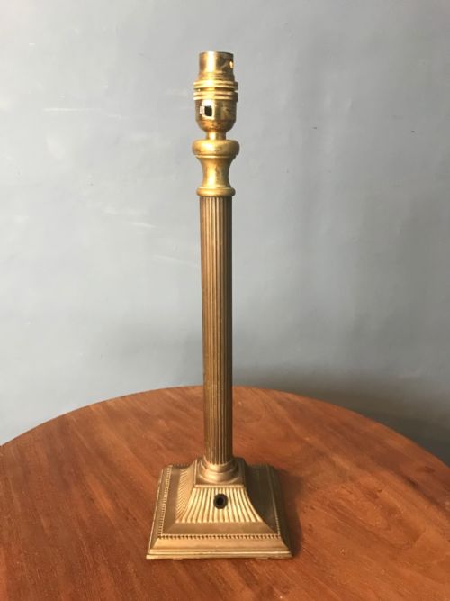 An Edwardian Brass Table Lamp of Classical Form Circa 1910