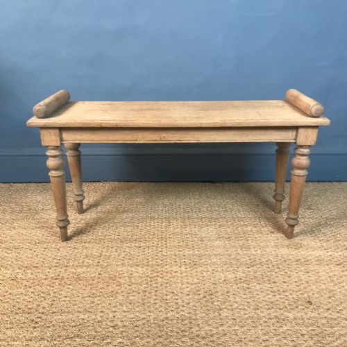 A Small Mid 19th C English Oak Hall Seat Circa 1860
