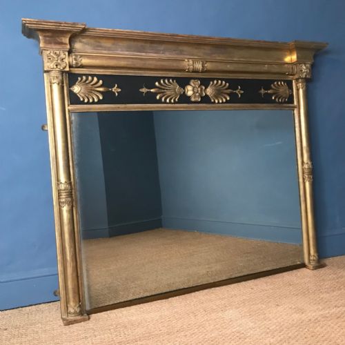 A Large Regency Gilt Overmantel Mirror Circa 1825