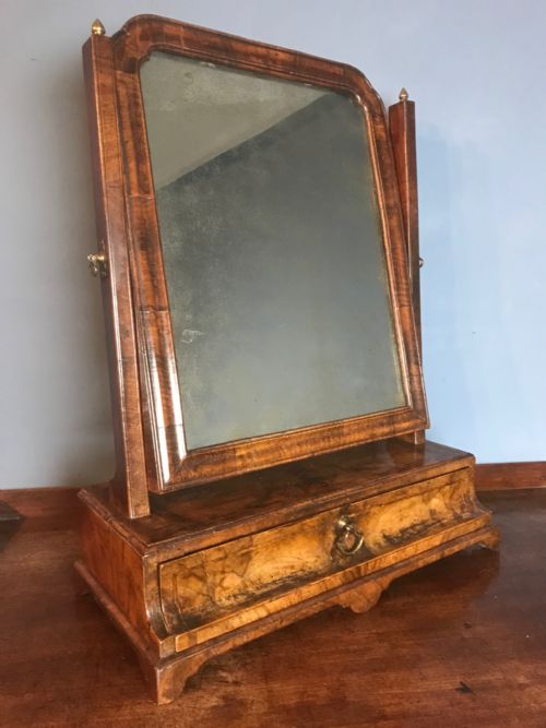 A George 11 Walnut Swing Frame Toilet Mirror Circa 1745 by James Jenkins the Strand London