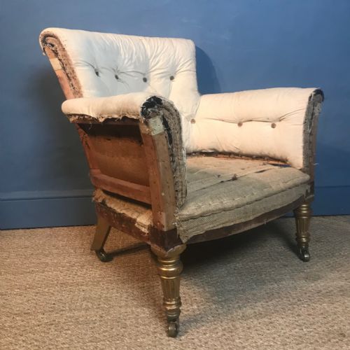 A Victorian Gilt Wood Tub Armchair Circa 1880