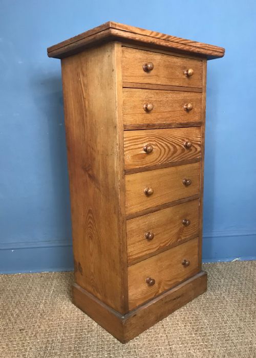 A Small Victorian Ash Wellington Chest Circa 1870