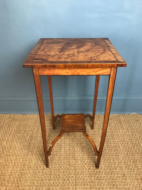 A Victorian Satinwood Lamp Table Circa 1890 by Halliday`s of Eton