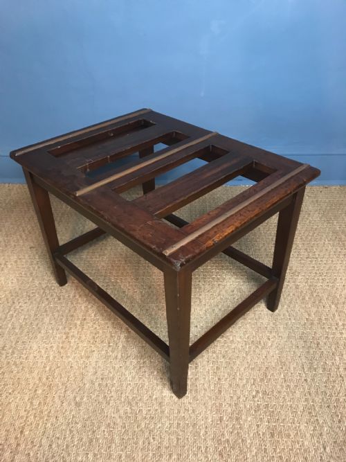 An Edwardian Mahogany and Brass Mounted Luggage Rack Circa 1910