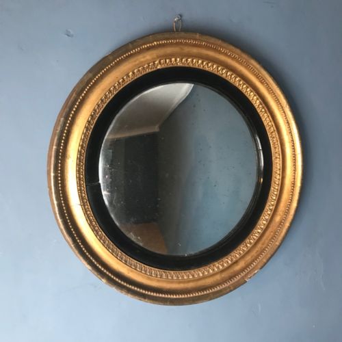 A Small Regency Gilt Convex Mirror Circa 1820