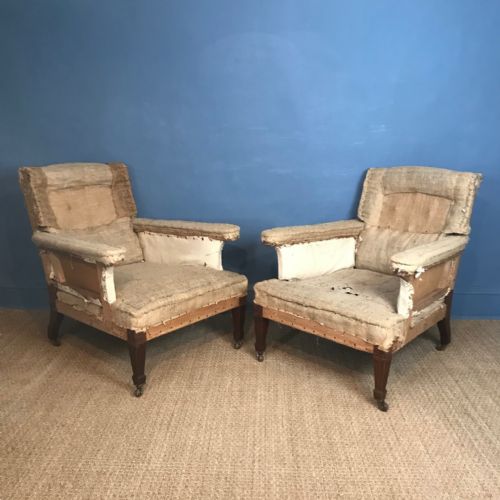A Pair of Gillows Mahogany Library Armchairs Circa 1880