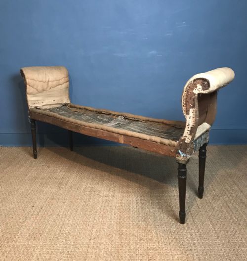 A George 111 Hepplewhite Period Painted Beech Window Seat Circa 1790