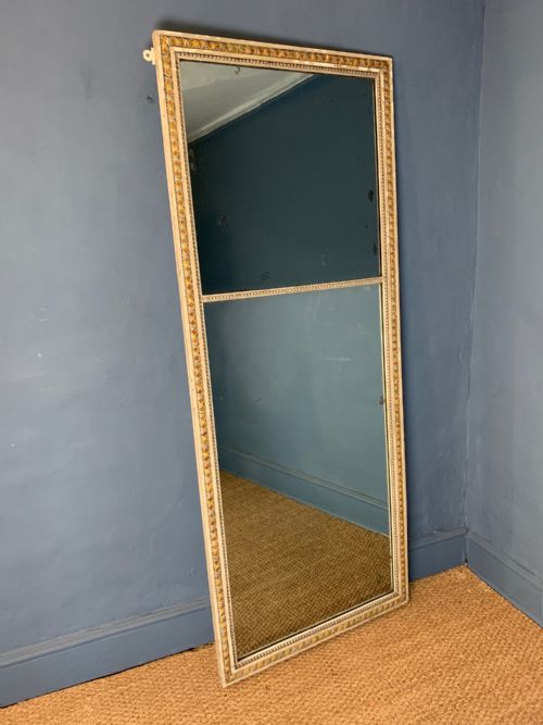 A 19th Century French Painted Pier Mirror Circa 1860 with the Original Double Plates.