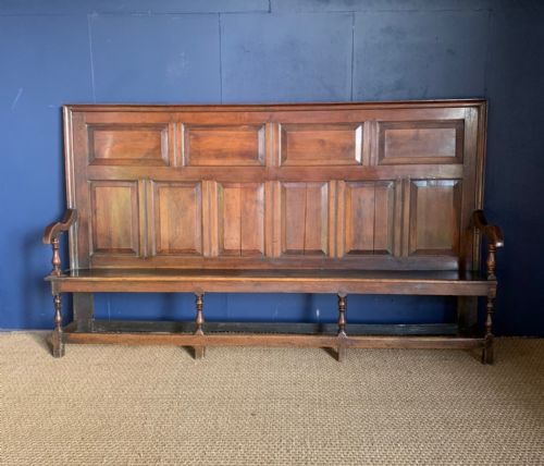 An Enormous Queen Anne Oak Settle C 1710