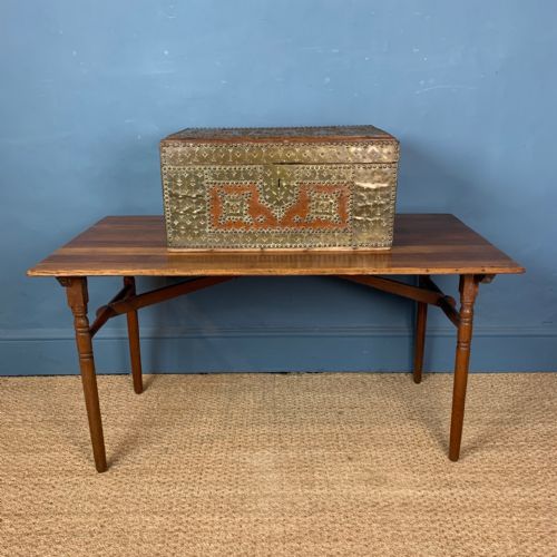 A Rare Small Zanzibar Shisham and Brass Studded Chest Circa 1880